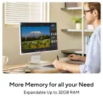 ASUS All-in-One PC VM441QA-TWAP002WS – Qualcomm Snapdragon X, 16GB LPDDR5, 1TB SSD, 23.8" FHD Touch AIO