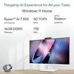 ASUS All-in-One PC VM670KA-WPF004WS – Ryzen AI 7 350, 16GB DDR5, 1TB SSD, 27" FHD Touch AIO