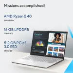 ASUS Vivobook 15 E1504FA-BQ2113WS Laptop – AMD Ryzen 5 40, 16GB DDR5 RAM, 512GB SSD, 15.6-inch FHD Display, Windows 11 Home, Cool Silver Laptop