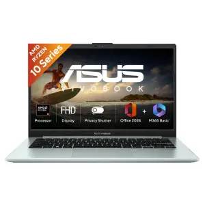 ASUS Vivobook Go 15 E1504FA-BQ2117WS Laptop, AMD Ryzen 3 30, 8GB LPDDR5 RAM, 512GB PCIe 3.0 SSD, 15.6-inch FHD Display, Windows 11 Home, Grey Green Laptop