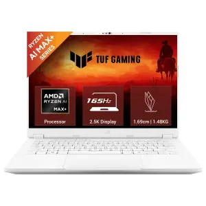 ASUS TUF Gaming A14 FA401EA-RG019WS Laptop – AMD Ryzen AI Max+ 392, 32GB LPDDR5X RAM, 1TB SSD, 14-inch 165Hz Display, Moonlight White