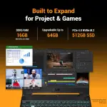 ASUS TUF Gaming A15 FA506NCG-HN443WS Laptop – AMD Ryzen 7 155, NVIDIA RTX 3050 4GB Graphics, 16GB DDR5 RAM, 512GB SSD, 15.6-inch 144Hz Display