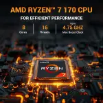 ASUS TUF Gaming A16 FA607NUQ-RL208W Laptop – AMD Ryzen 7 170, NVIDIA RTX 4050 6GB Graphics, 8GB DDR5 RAM, 512GB SSD, 16-inch 144Hz Display