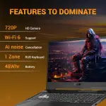 ASUS TUF Gaming A16 FA607NUQ-RL208W Laptop – AMD Ryzen 7 170, NVIDIA RTX 4050 6GB Graphics, 8GB DDR5 RAM, 512GB SSD, 16-inch 144Hz Display