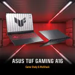ASUS TUF Gaming A16 FA608UMI-TU288WS Laptop, AMD Ryzen 7 260, NVIDIA GeForce RTX 5060 8GB, 16GB DDR5 RAM, 512GB SSD, 16-inch FHD+ 144Hz Display, Windows 11 Home Laptop