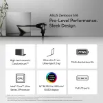 ASUS Zenbook UX5406SA-PZ658WS Laptop – Intel Core Ultra 5 226V, 16GB LPDDR5X RAM, 512GB SSD, 14-inch 3K OLED Touchscreen, 120Hz Display, Windows 11 Home, Zumaia Gray