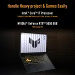 ASUS TUF Gaming F16 FX608JHI-TU225WS Laptop – Intel Core i7-14650HX, NVIDIA RTX 5050 8GB Graphics, 16GB DDR5 RAM, 1TB SSD, 16-inch 144Hz Display Laptop