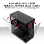 ANT Esports Crystal X7 ARGB Mid Tower Cabinet – Panoramic Tempered Glass, 7 Pre-Installed Fans, USB Type-C