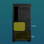 ZEBRONICS ZEB-CORA Mid Tower Gaming Cabinet with 4 Multicolor LED Fans and Tempered Glass Side Panel