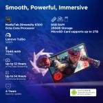 Lenovo Idea Tab Smartchoice 5G Tablet – 8GB RAM, 256GB Storage, 11-inch 2.5K 90Hz Display, MediaTek Dimensity 6300, Luna Grey