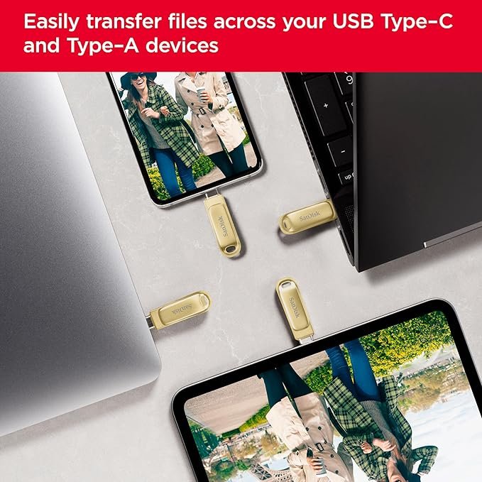 SanDisk Ultra Dual Drive Luxe USB Type-C 128GB (Gold)